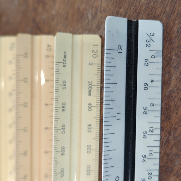 12 Inch Architect/Engineer /Metric Triangular Scale Ruler - Picture 3 of 8